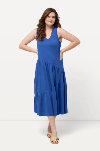 Plus size veliki brojevi Haljina midi bez rukava za punije