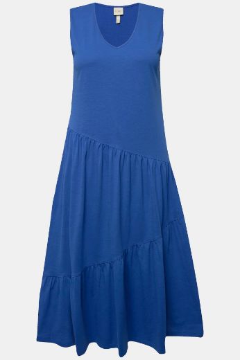 Plus size veliki brojevi Haljina midi bez rukava za punije