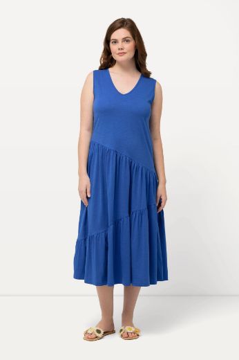 Plus size veliki brojevi Haljina midi bez rukava za punije