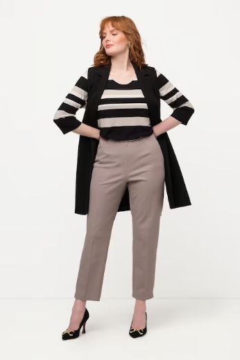 Plus size veliki brojevi Hlače 7/8 s elastičnim pojasom u struku za punije