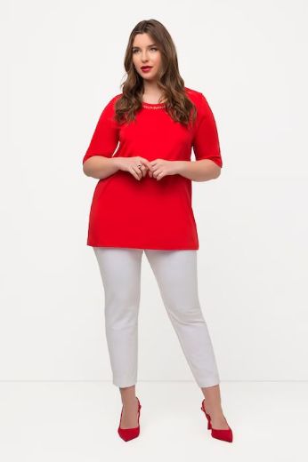 Plus size veliki brojevi Hlače 7/8 s elastičnim pojasom u struku za punije