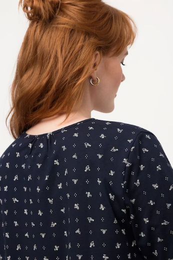 Plus size veliki brojevi Majica s cvjetnim uzorkom kratki rukavi za punije