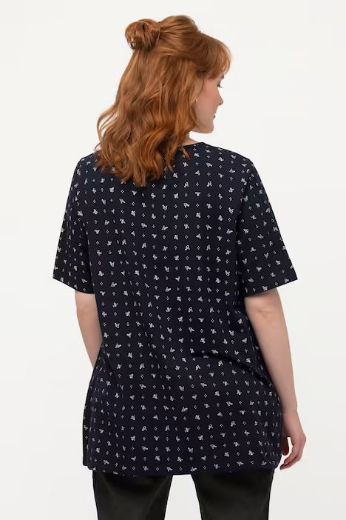 Plus size veliki brojevi Majica s cvjetnim uzorkom kratki rukavi za punije