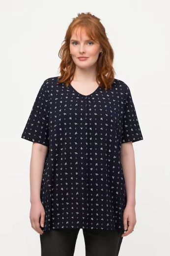 Plus size veliki brojevi Majica s cvjetnim uzorkom kratki rukavi za punije