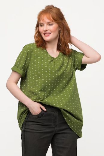 Plus size veliki brojevi Majica s cvjetnim uzorkom kratki rukavi za punije