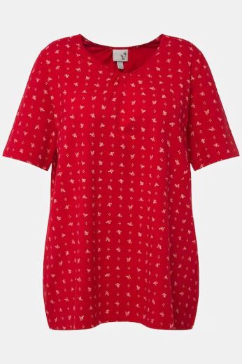 Plus size veliki brojevi Majica s cvjetnim uzorkom kratki rukavi za punije