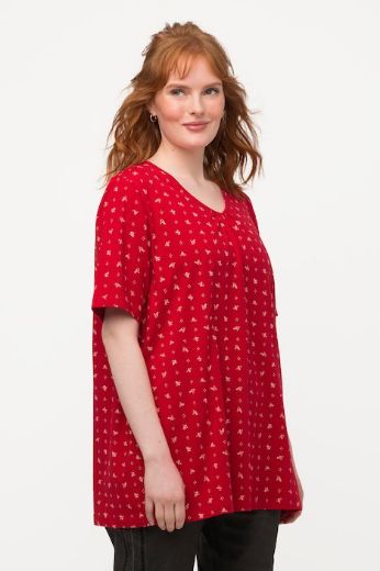 Plus size veliki brojevi Majica s cvjetnim uzorkom kratki rukavi za punije