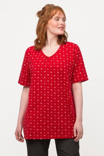 Plus size veliki brojevi Majica s cvjetnim uzorkom kratki rukavi za punije