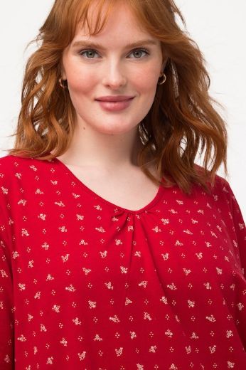 Plus size veliki brojevi Majica s cvjetnim uzorkom kratki rukavi za punije