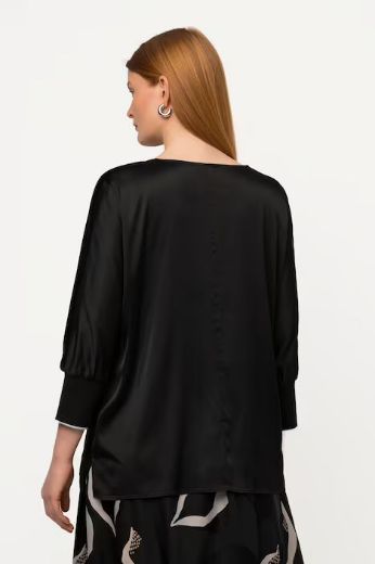 Plus size veliki brojevi Bluza V ovratnik sa stisnutim rukavima za punije