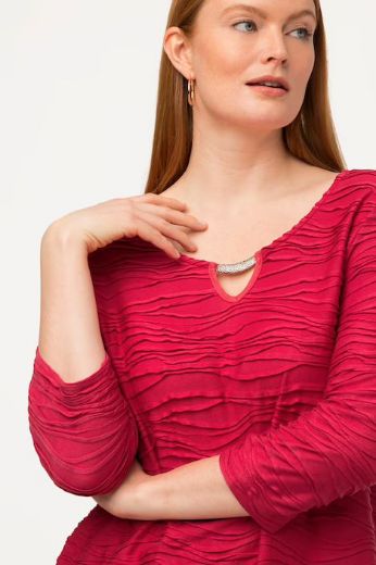 Plus size veliki brojevi Majica s ukrasnim dodatkom na ovratniku za punije