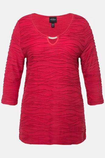 Plus size veliki brojevi Majica s ukrasnim dodatkom na ovratniku za punije