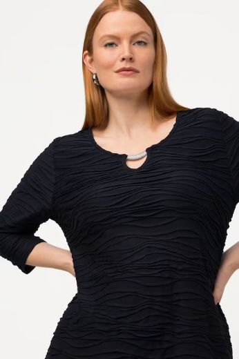 Plus size veliki brojevi Majica s ukrasnim dodatkom na ovratniku za punije