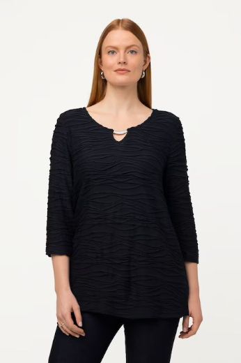 Plus size veliki brojevi Majica s ukrasnim dodatkom na ovratniku za punije