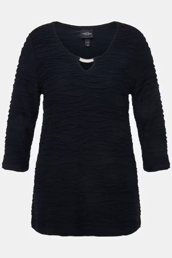 Plus size veliki brojevi Majica s ukrasnim dodatkom na ovratniku za punije