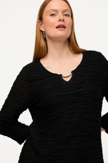 Plus size veliki brojevi Majica s ukrasnim dodatkom na ovratniku za punije