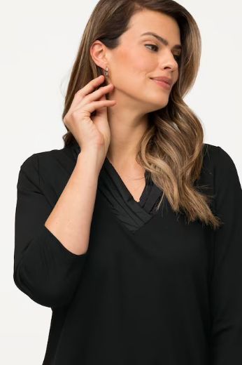 Plus size veliki brojevi Majica 3/4 rukavi V ovratnik za punije