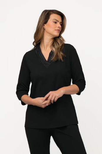 Plus size veliki brojevi Majica 3/4 rukavi V ovratnik za punije