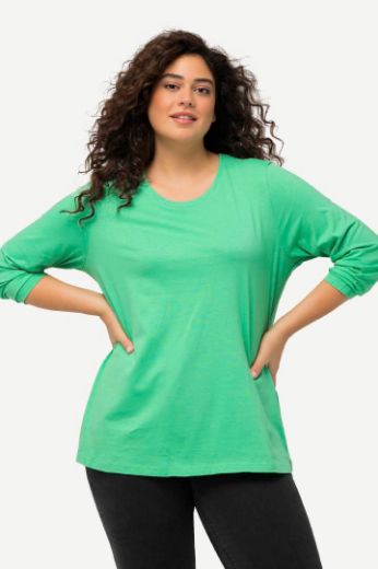 Plus size veliki brojevi Majica dugi rukavi okrugli izrez za punije