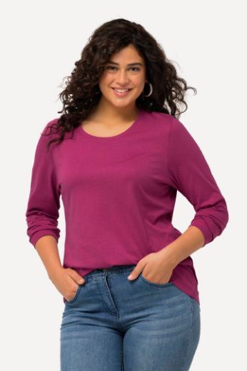 Plus size veliki brojevi Majica dugi rukavi okrugli izrez za punije