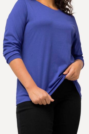 Plus size veliki brojevi Majica dugi rukavi okrugli izrez za punije