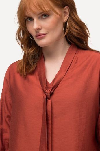 Plus size veliki brojevi Bluza s vezanjem na ovratniku za punije