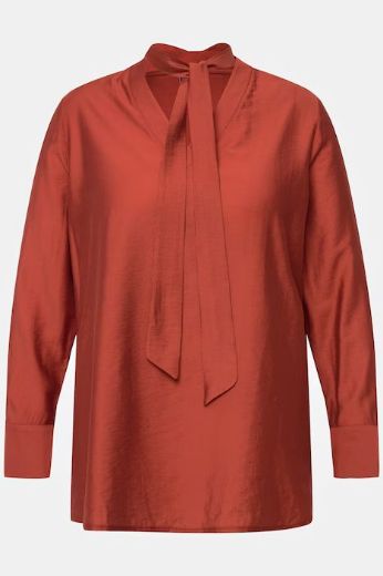 Plus size veliki brojevi Bluza s vezanjem na ovratniku za punije