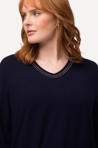 Plus size veliki brojevi Majica s dekorativnim ovratnikom za punije