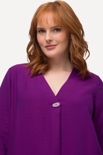 Plus size veliki brojevi Bluza 3/4 rukavi s ukrasnim gumbom za punije