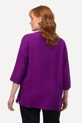 Plus size veliki brojevi Bluza 3/4 rukavi s ukrasnim gumbom za punije