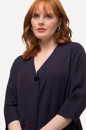 Plus size veliki brojevi Bluza 3/4 rukavi s ukrasnim gumbom za punije