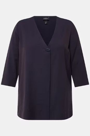 Plus size veliki brojevi Bluza 3/4 rukavi s ukrasnim gumbom za punije