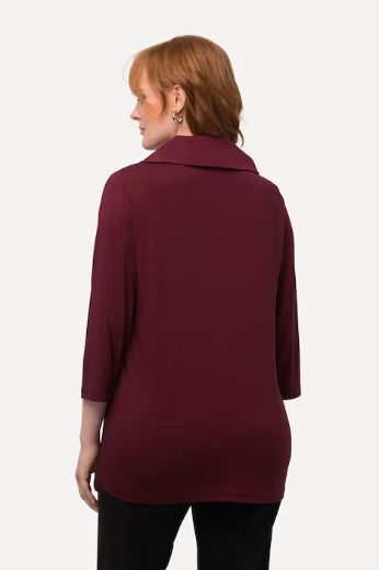 Plus size veliki brojevi Majica s povišenim ovratnikom 3/4 rukavi za punije