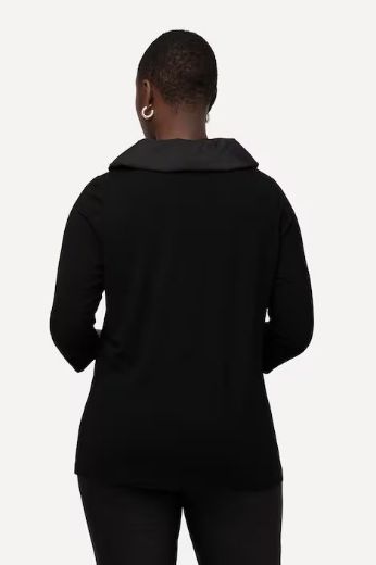 Plus size veliki brojevi Majica s povišenim ovratnikom 3/4 rukavi za punije