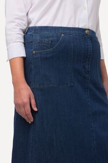 Plus size veliki brojevi Suknja traper A kroja za punije