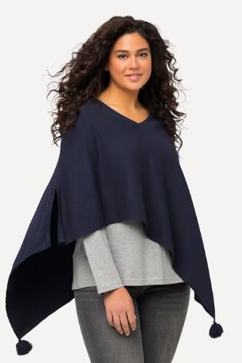 Plus size veliki brojevi Pončo V ovratnik za punije