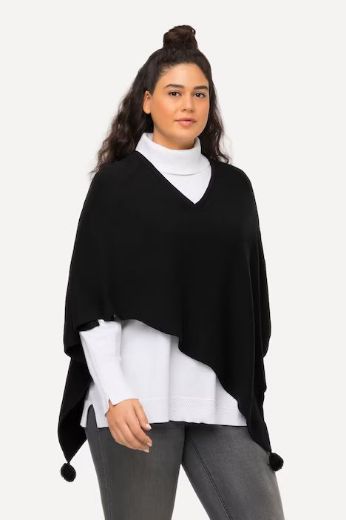 Plus size veliki brojevi Pončo V ovratnik za punije