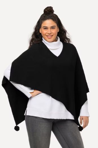 Plus size veliki brojevi Pončo V ovratnik za punije