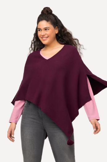 Plus size veliki brojevi Pončo V ovratnik za punije
