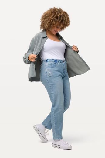Plus size veliki brojevi Traperice s ukrasnim detaljima za punije