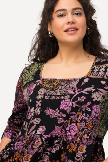 Plus size veliki brojevi Haljina A kroja cvjetnog motiva za punije