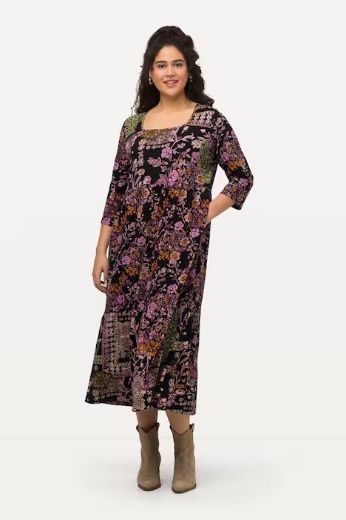 Plus size veliki brojevi Haljina A kroja cvjetnog motiva za punije
