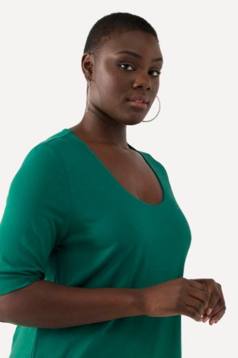 Plus size veliki brojevi Majica okruglog ovratnika za punije