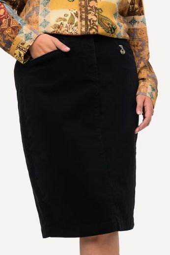 Plus size veliki brojevi Suknja midi od samta za punije