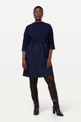 Plus size veliki brojevi Haljina kraći model 3/4 rukavi za punije