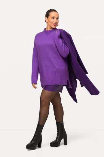 Plus size veliki brojevi Pulover povišenog ovratnika za punije