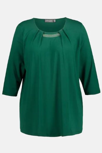 Plus size veliki brojevi Majica A kroja s ukrasnim detaljima na ovratniku za punije