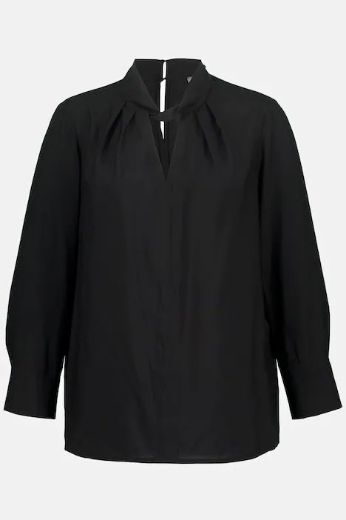 Plus size veliki brojevi Bluza elegantna s naborima na ovratniku za punije