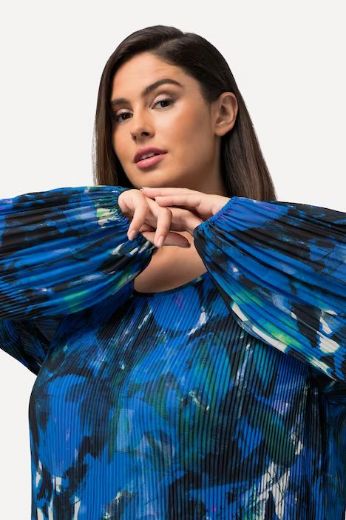 Plus size veliki brojevi Haljina plise s printom za punije