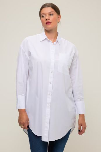Plus size veliki brojevi Košulja širi model dugih rukava za punije